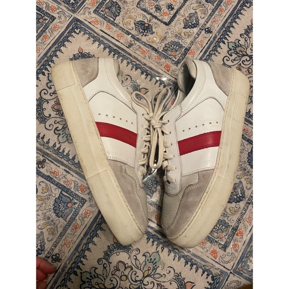 Axel Arigato Other - Axel Arigato Dunk White Red Leather Suede Mesh Low Top Sneakers Mens 41 US 8